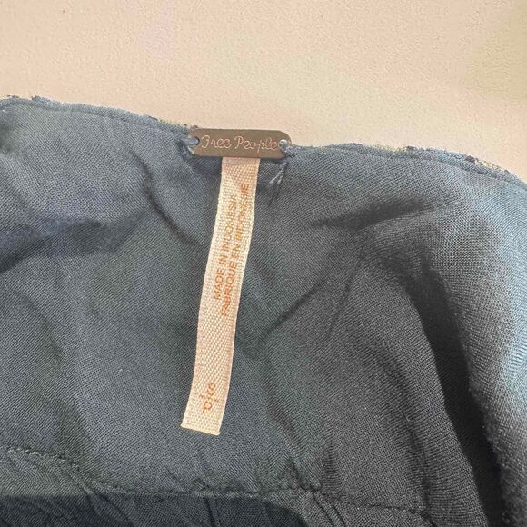 Free People Dear You Mini Dress Ruffle Floral Small Low Back Boho Southern Belle - Picture 11 of 15